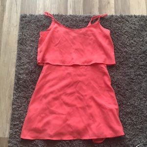 Pink fit and flare dress